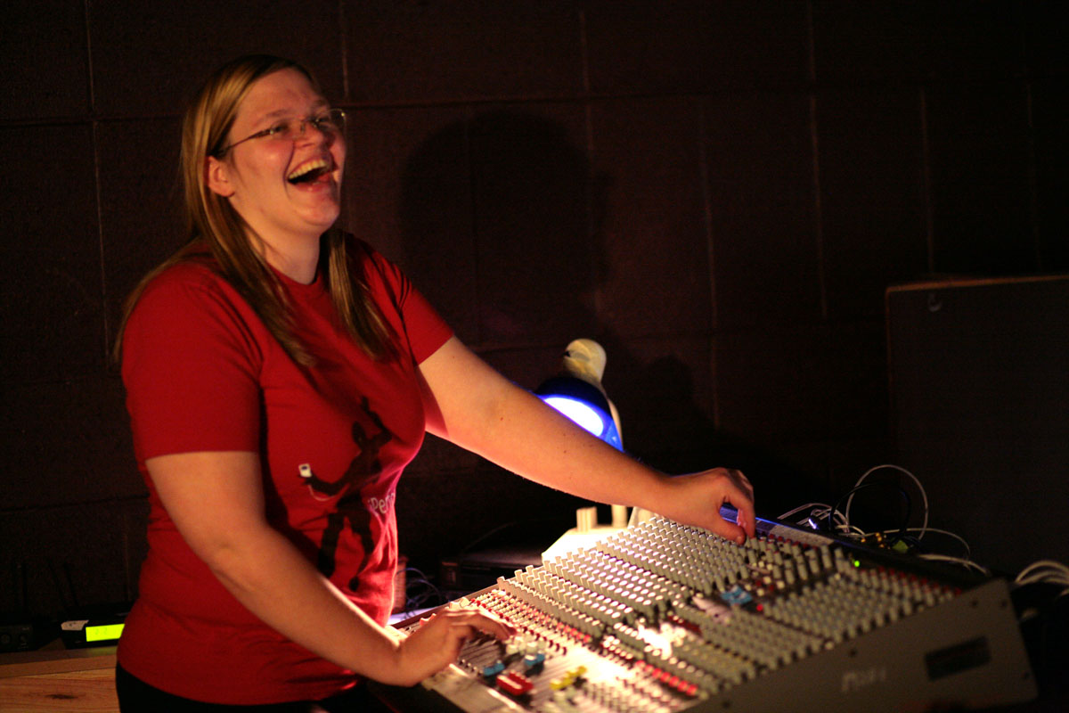 076 - Kari at the Sound Board